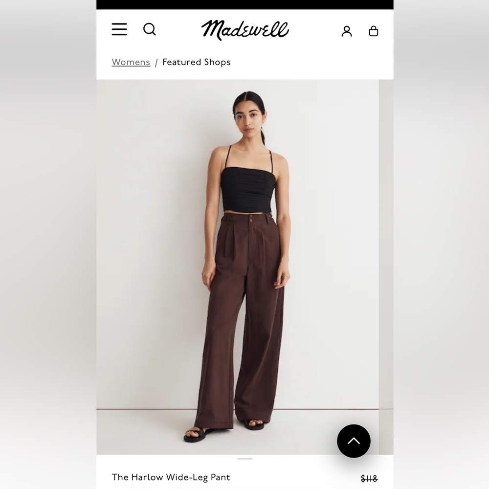 Madewell Harlow Wide Legged Pant